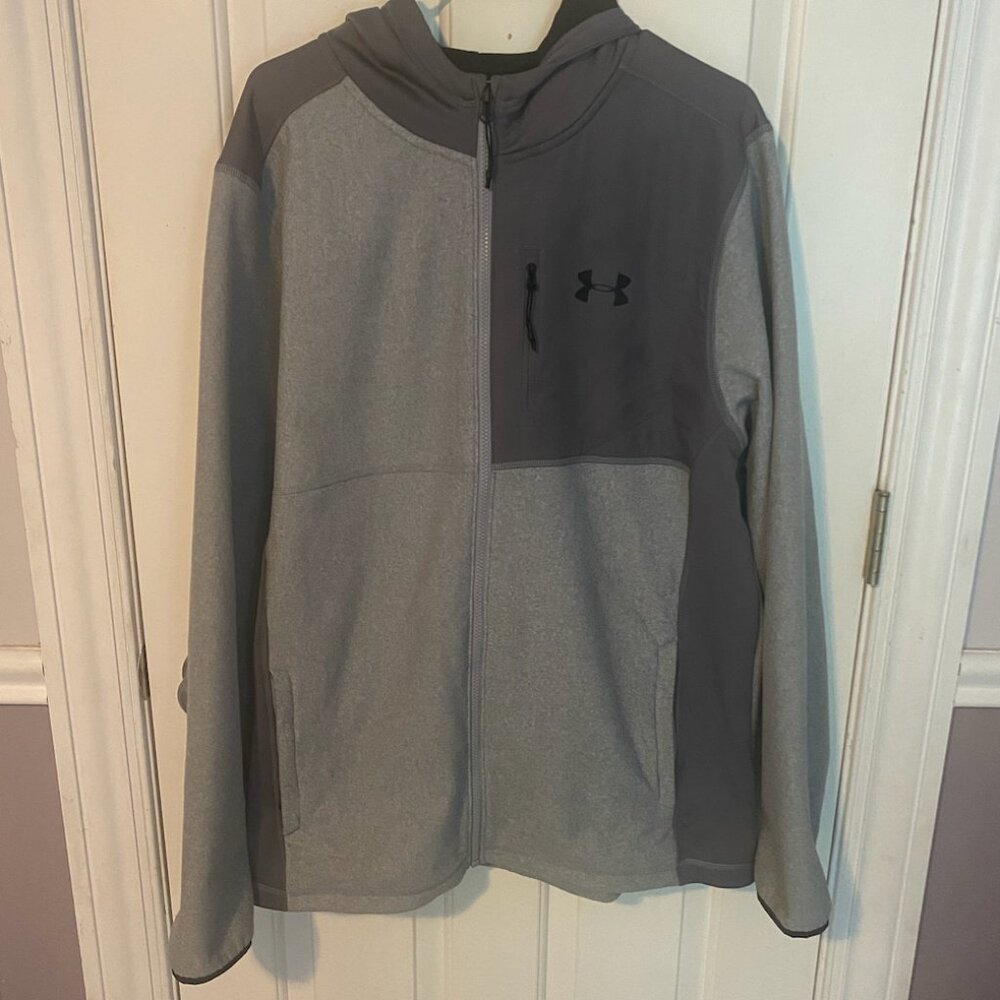 Mens Under Amour Gray Full Zip Sweatshirt